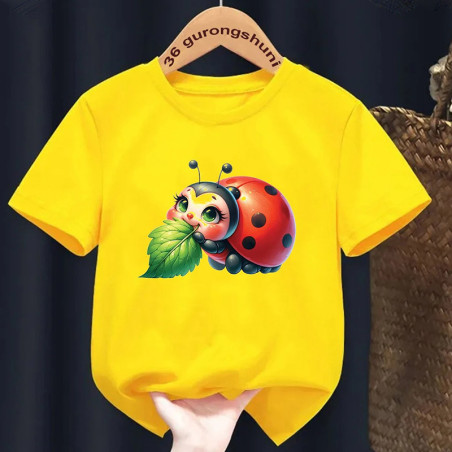 T-shirt Bambino Coccinella Golosa - Comfort e Natura