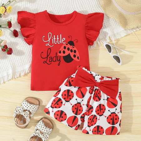 Completo Coccinella Frizzante - 2 Pezzi Bambina Stile Comfort