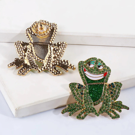 Orecchini Rana con Strass - Gioiello Scintillante ed Elegante