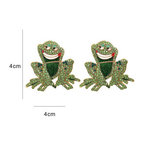 Orecchini Rana con Strass - Gioiello Scintillante ed Elegante