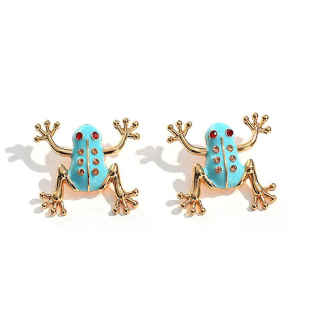 Orecchini Rana Corona Turchese - Gioiello Chic e Originale