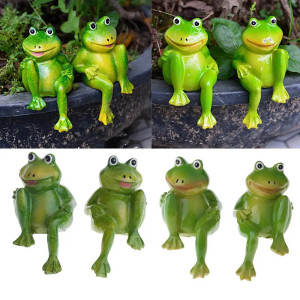 Statuette Rane in Resina - Decorazione Originale Giardino & Casa