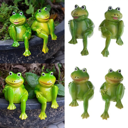 Statuette Rane in Resina - Decorazione Originale Giardino & Casa