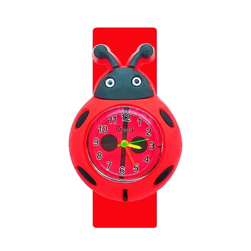 Orologio Coccinella 3D per Bambini - Cinturino Snap & Quarzo