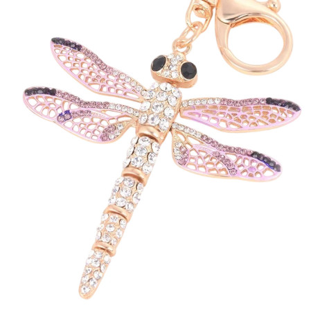 Portachiavi Libellula "Brezza d'Oceano" - Eleganza con Strass