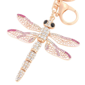 Portachiavi Libellula "Brezza d'Oceano" - Eleganza con Strass