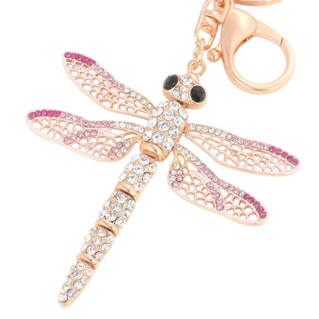 Portachiavi Libellula "Brezza d'Oceano" - Eleganza con Strass