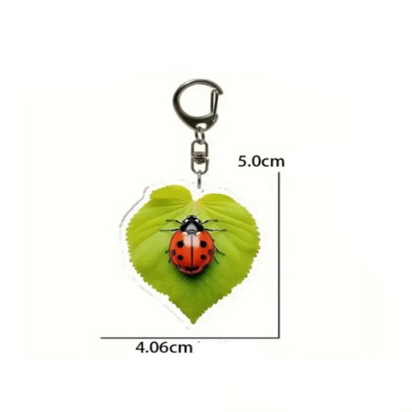 Portachiavi Coccinella Foglia d'Amore – Idea Regalo Unico