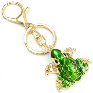 Portachiavi Rana "Bagliore Verde" – Dorato o Argentato | Idea Regalo
