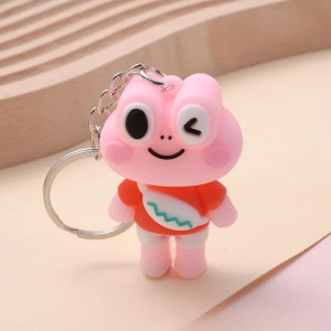 Portachiavi Rana Rosa Kawaii | Idea Regalo Divertente