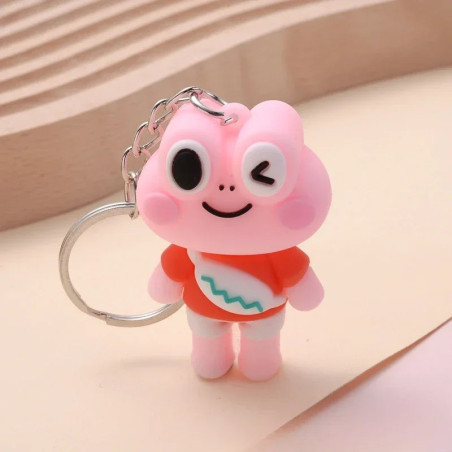 Portachiavi Rana Rosa Kawaii | Idea Regalo Divertente