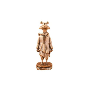 Statuetta Rana Zen | Scultura in Rame Patinato | Idea Regalo