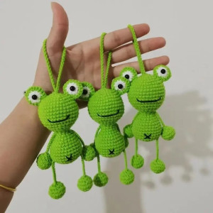 Pendente Rana Uncinetto | Fatto a Mano | Deco Auto Specchietto