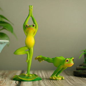 Statuine Rana Yoga | 4 Posizioni Zen | Decorazione Originale