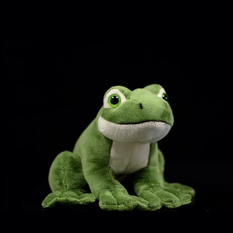 Peluche Rana Curiosa | Realistico & Morbido | Compagno Tenero