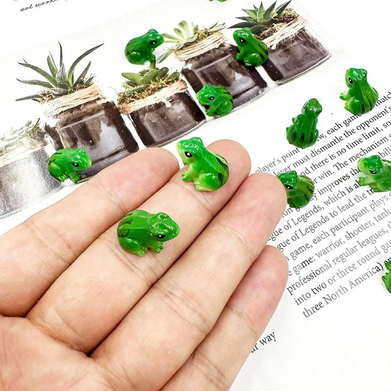 Mini Ranocchie in Resina – Set per Decorazioni DIY & Terrari