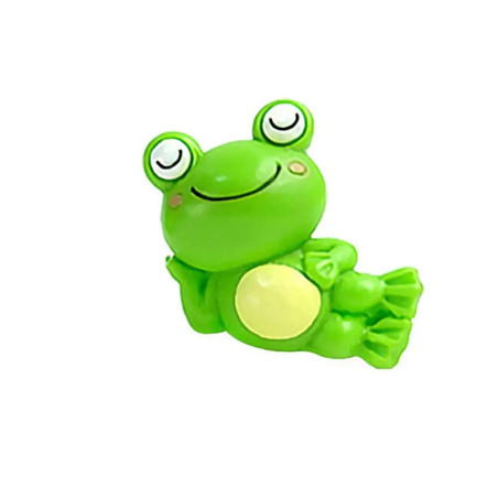 Mini Ranocchie Kawaii in Resina – Set da 4 Statuine Decorative