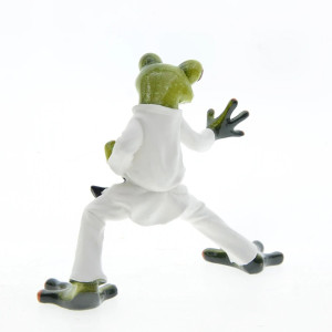 Statuetta Rana Karateka – Figurina Resina Cintura Nera Karatè