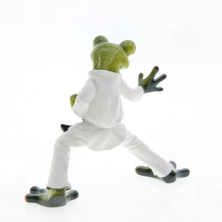 Statuetta Rana Karateka – Figurina Resina Cintura Nera Karatè