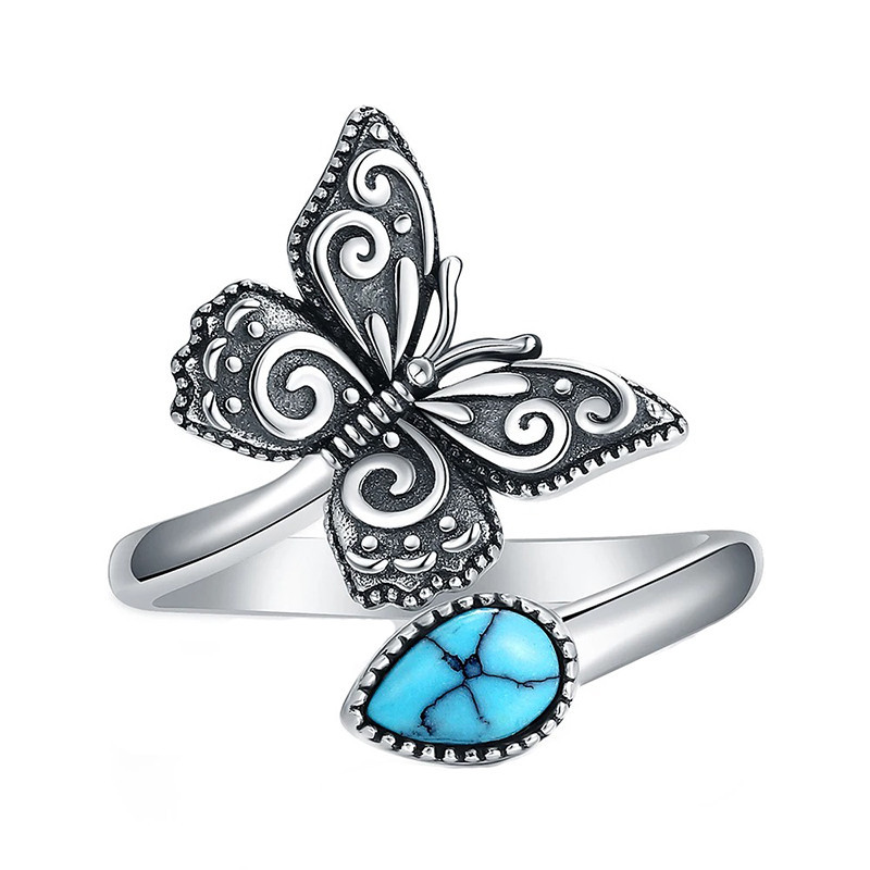 Anello Farfalla Turchese Mistico | Argento 925 Elegante