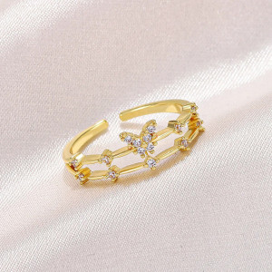 Anello Farfalla Scintilla Luminosa – Argento o Oro | 1001ABEILLES