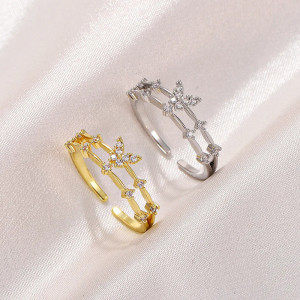 Anello Farfalla Scintilla Luminosa – Argento o Oro | 1001ABEILLES
