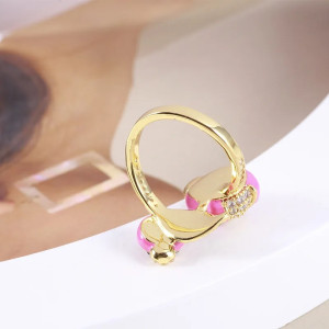 Anello Coccinella Rosa in Argento 925 – Giardino Incantato