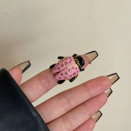 Anello Coccinella Rosa "Giardino Segreto" | Idea Regalo Donna