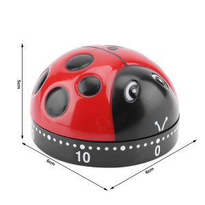 Timer Coccinella Rosso – Contaminuti Meccanico da 60 Minuti