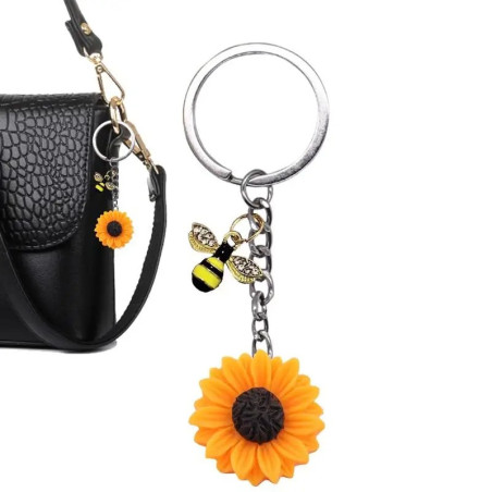 Portachiavi Ape e Girasole | Idea Regalo Originale Donna