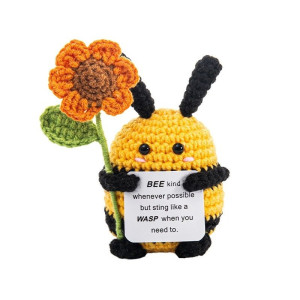 Peluche Maialino Girasole "Bee Kind" – Idea Regalo Fatto a Mano