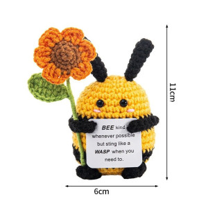 Peluche Maialino Girasole "Bee Kind" – Idea Regalo Fatto a Mano