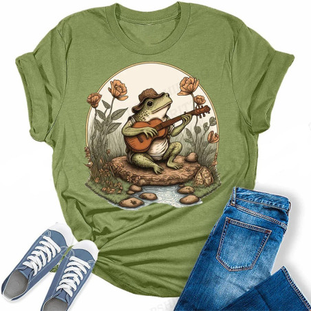 T-shirt Rana Canterina | Stile Bohémien e Natura