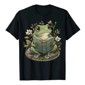 T-shirt Rana Lettrice | Maglietta Originale Libri & Natura
