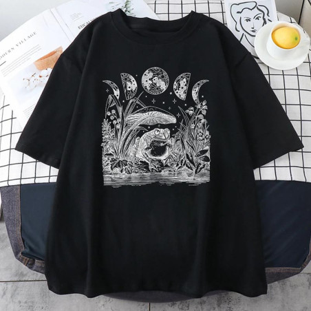 T-shirt Rana Mistica Chiaro di Luna – Stampa Natura – 12 Colori