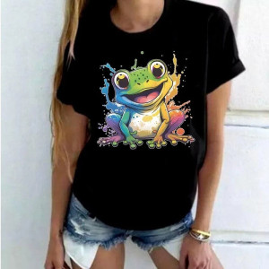T-shirt Rana Splash Color – Divertente e Colorata – 6 Colori
