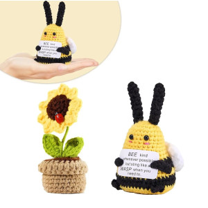 Cofanetto Ape Positiva Fatto a Mano – Ape & Fiore all'Uncinetto
