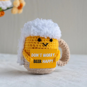 Peluche Ape Birra "Beer Happy" – Decorazione Unica Fatta a Mano