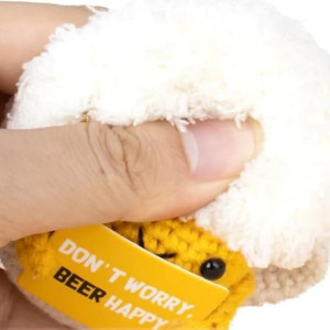 Peluche Ape Birra "Beer Happy" – Decorazione Unica Fatta a Mano