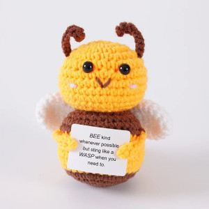 Peluche Ape Coraggiosa – Fatto a Mano & Messaggio Positivo