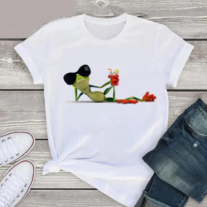 Maglietta Rana Divertente – Stile Relax con Cocktail