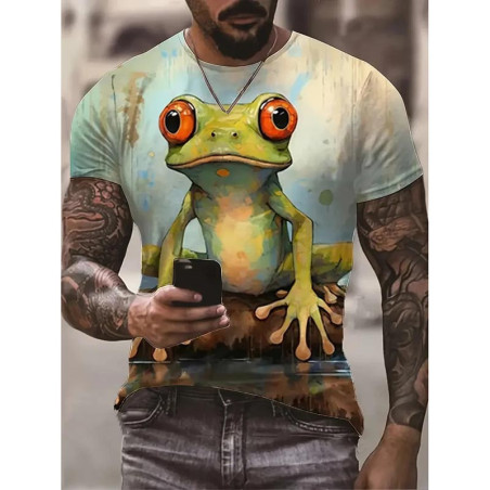 T-shirt Rana Pop: Design Ipnotico & Colori Vivi | Idea Regalo