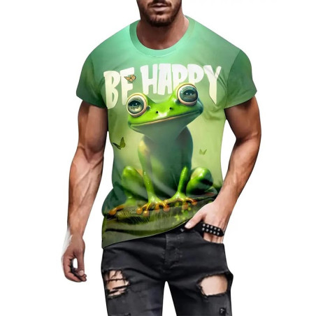 T-shirt Rana Positiva – Be Happy | Stile Zen e Divertente