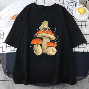 Maglietta Rana su Fungo | Idea Regalo Stile Forestcore