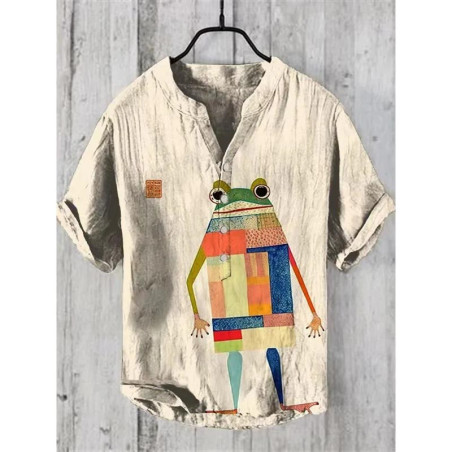 Camicia Rana Patchwork Pop – Stile artistico e look vivace