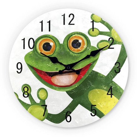 Orologio da Parete Rana Divertente – Sorriso del Giardino