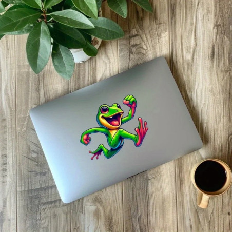 Adesivo Rana Flash | Sticker Divertente & Colorato per Esterni
