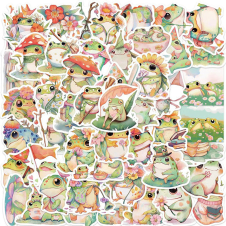 Adesivi Rana Bohémien | Sticker Pastello Carini - Set 50 pz