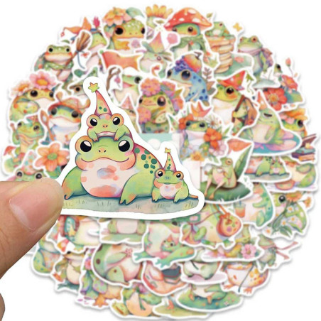 Adesivi Rana Bohémien | Sticker Pastello Carini - Set 50 pz