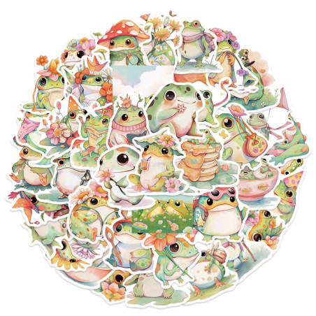 Adesivi Rana Bohémien | Sticker Pastello Carini - Set 50 pz